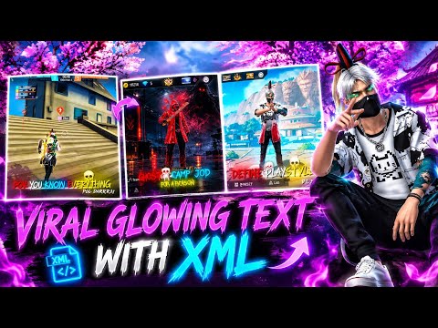 VIRAL GLOWING TEXT WITH XML 🔥💙 | Alight Motion Tutorial | Free