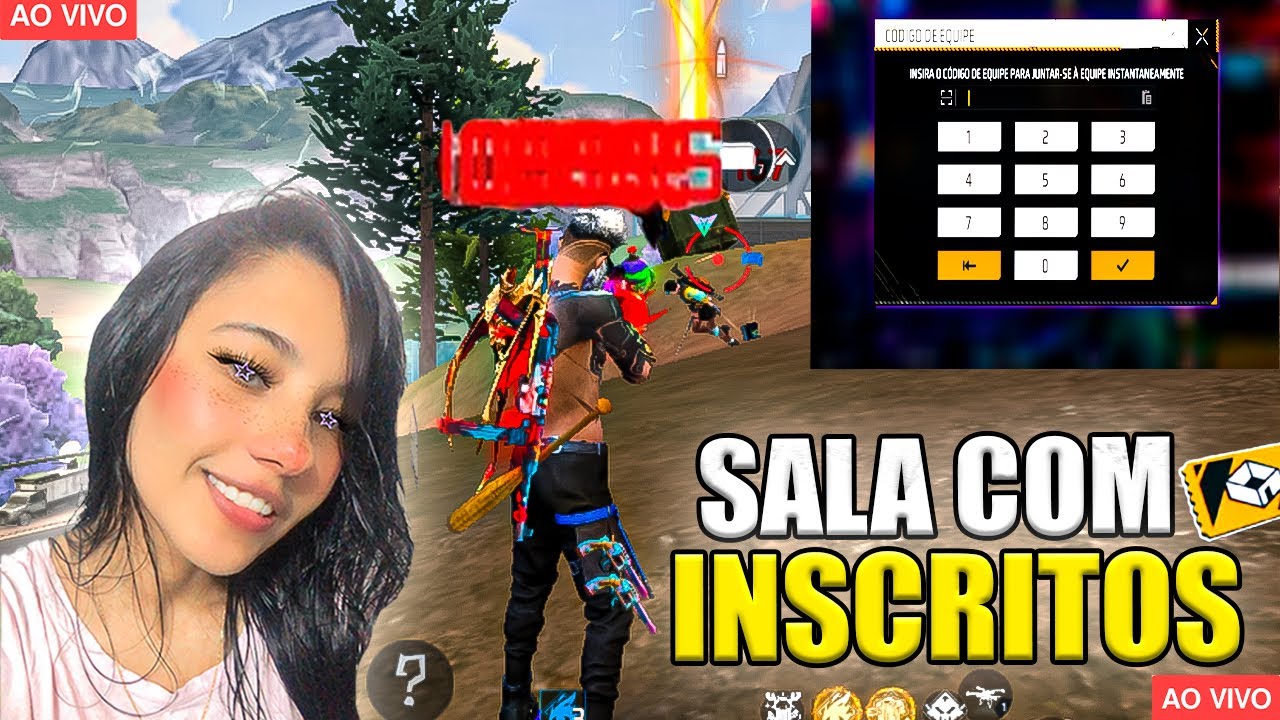 👑X1 DOS CRIA 👑FREE FIRE AO VIVO👑SABADOUUU X1👑E 6V6👑SALA PREMIADA