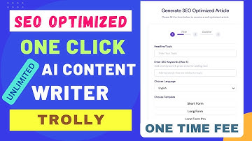 Trolly SEO Optimized One Click AI Article Writer: Boost Your Website