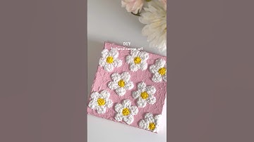 DIY textured canvas art🌸💛 #canvasart #texturedpainting #summercraft #diyhomedecor