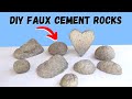 DIY Decorative Rocks with Cement  - Papercrete Ideas