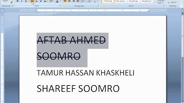 Microsoft Word 2007 Home 3 in Sindhi by Sallarsoft Sakrand Aftab Soomro