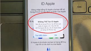 Không Thể Tạo ID Apple. Bạn đã sử dụng Iphone này để tạo quá nhiều ID Apple mới.