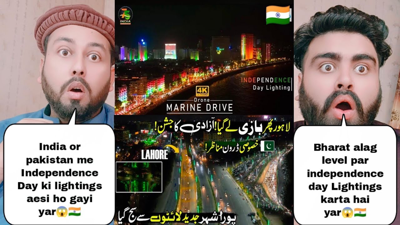 India Independence Day Lightings Vs Pakistan Independence Day Lightings 