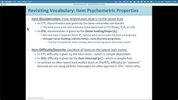 Confirmatory Factor Analysis, Part 1 (University of Iowa PSQF 6249; Fall 2025: Lecture 03)