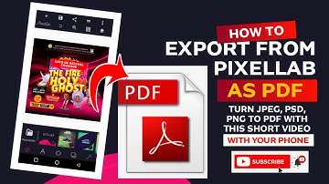 How to export from Pixellab as PDF | Convert any image (JPEG, PNG, PSD ETC) to PDF with this video