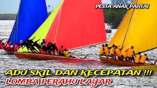 Pacu Perahu Layar Di Acara Pesta Anak Pantai 2023 Tanjung Riau Batam