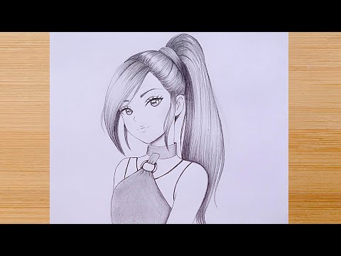 How To Draw Anime Girl - Step By Step || Pencil Sketch For Beginners -  Youtube