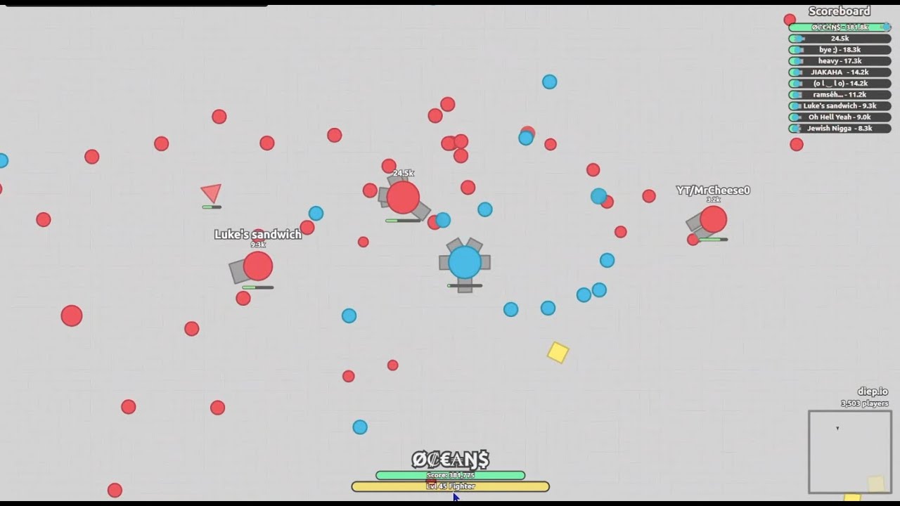 Diep.io - EPIC fighter run - INSANE jukes