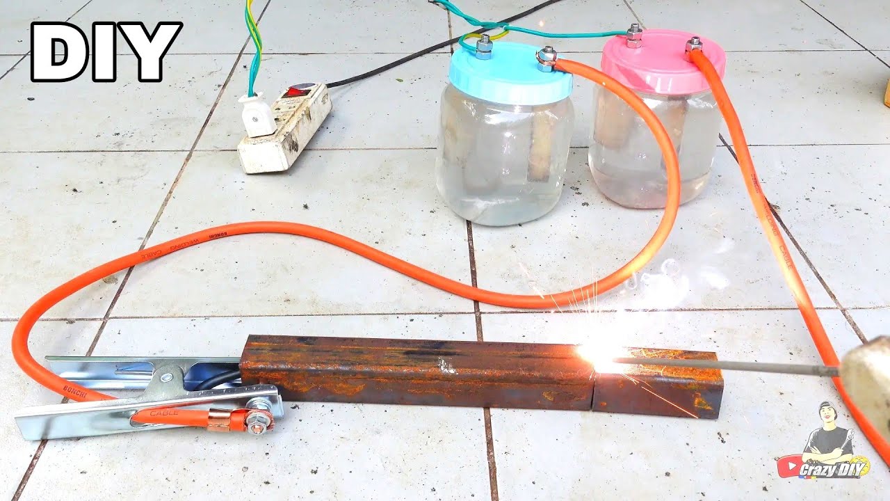 i make free 220v welding machine from 1 kg salt. ทำเครื่องเชื่อม220v  งบ 200 บ.