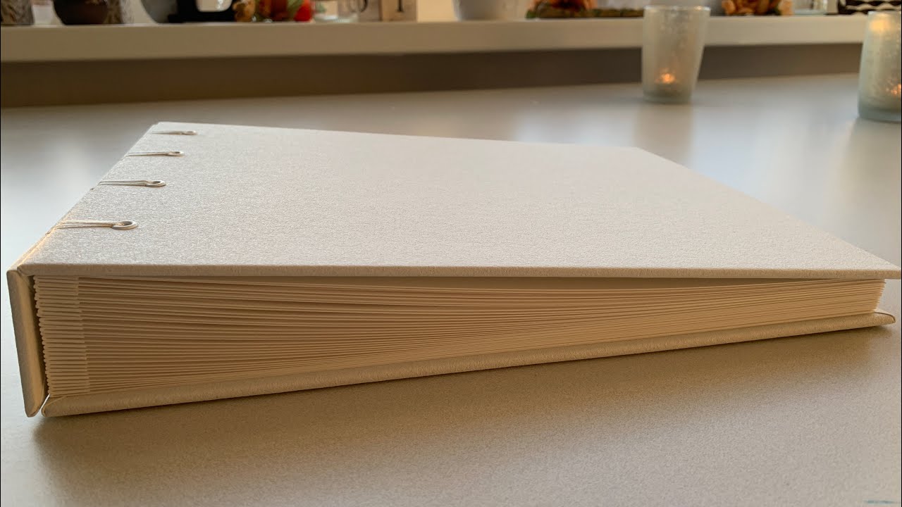 Peidetud belgia pistes valge fotoalbum / secret belgian binding photoalbum