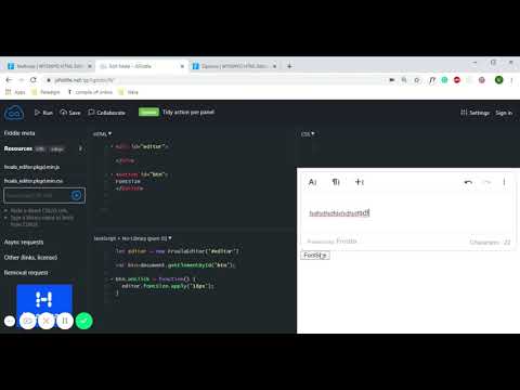 Font Size Method in Froala Editor JSFiddle