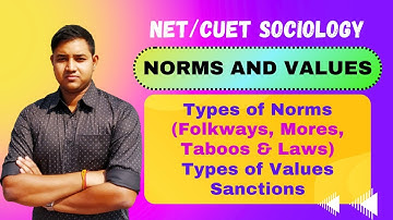 Norms and Values | Characteristics and types | Folkways, Mores, Taboos, Laws & Sanctions