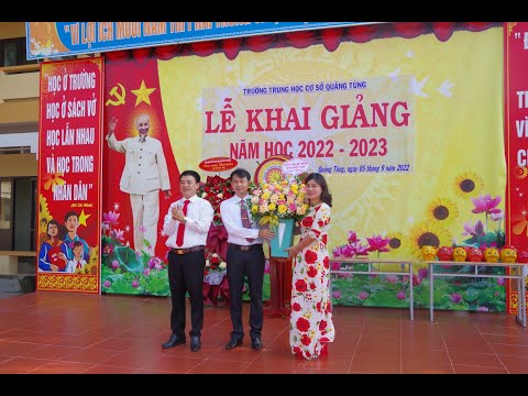 Video TRƯỜNG THCS QUẢNG TÙNG LONG TRỌNG TỔ CHỨC LỄ KHAI... - youtube
