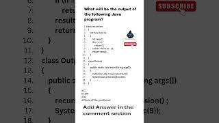 what will be the output of this snippet in java | Question 3