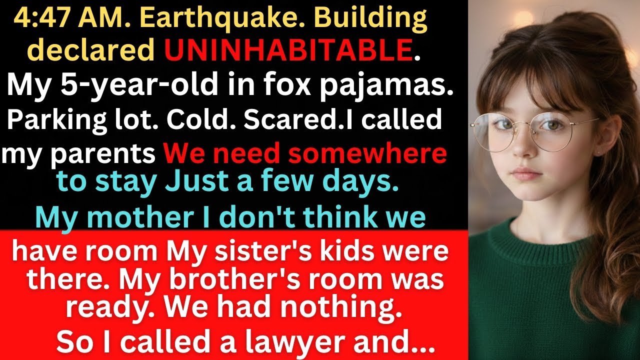 After an earthquake, I asked my parents if my five-year-old daughter could stay with me They refused
