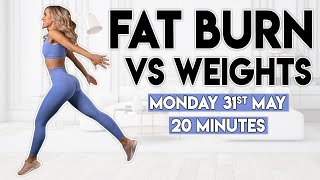 FULL BODY FAT BURN vs WEIGHTS | 20 minute Home Workout