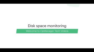 Disk space monitor | Prevent disk space issues with ManageEngine OpManager