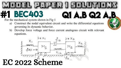 #1 Control System Model Paper 1 Solution Q1 a,b 2 a,b 4th Sem ECE 2022 Scheme VTU BEC403