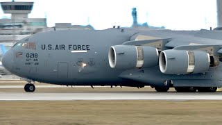 (4K) MASSIVE! United States Air Force Boeing C17A Globemaster Arriving at Munich Airport! by Aviation Awesome 792 views 2 months ago 2 minutes, 15 seconds