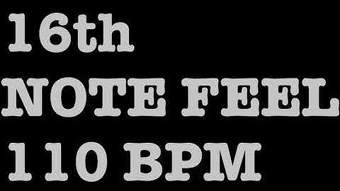 16th NOTE FEEL DRUM BACKING TRACK ζ -110 BPM-