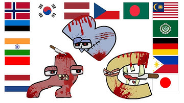 Alphabet Lore But Zombie Transform in different languages meme