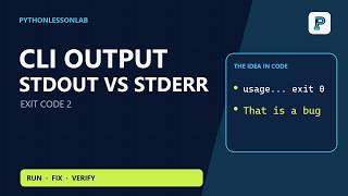 Information Write Clear CLI Output and Exit Codes Update