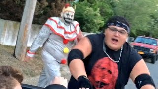 CREEPY CLOWNS FROM THE WOODS KIDNAP FAT KID!
