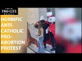 Horrific Anti-Catholic Pro-abortion Demonstration by Advocates Dressed as "Handmaidens"