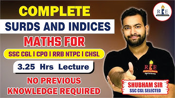 COMPLETE SURDS AND INDICES FOR SSC CGL |CRACK SSC CGL IN FIRST ATTEMPT