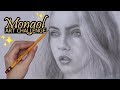 Drawing a Portrait using 1 Mongol Art Challenge | Cara Delevingne | Tagalog Philippines