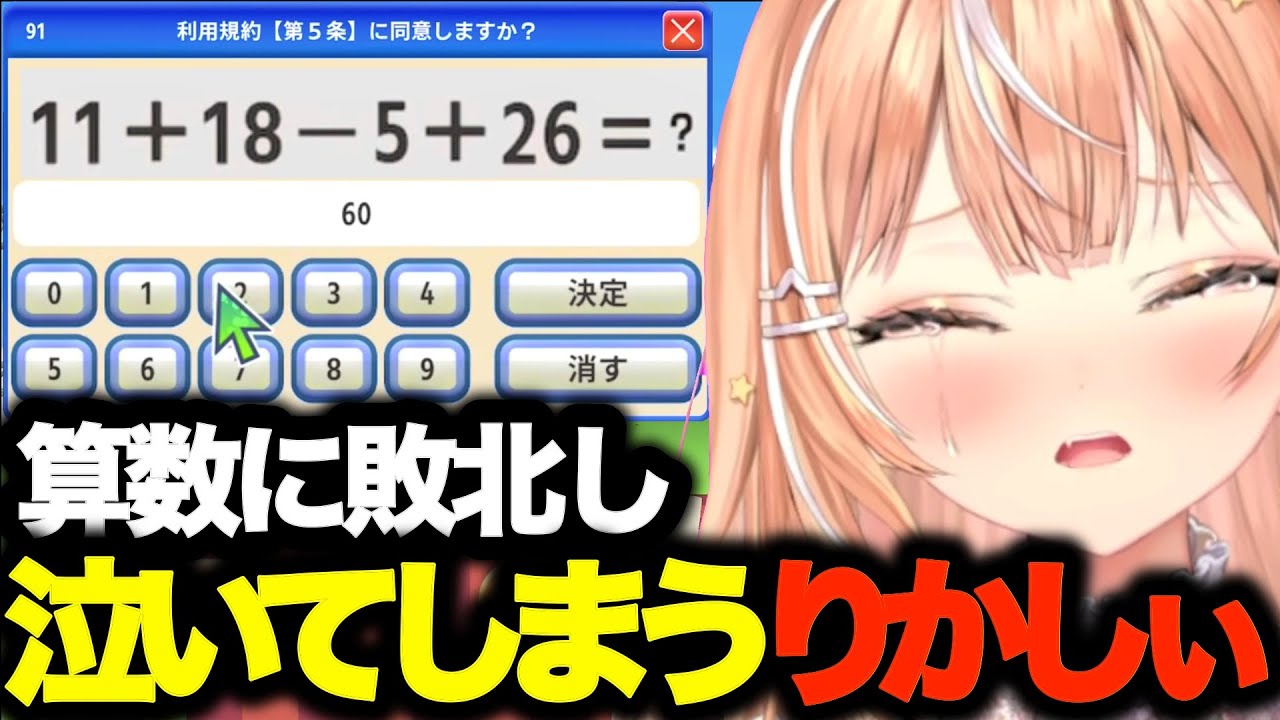 【利用規約に同意したい】算数に敗北し泣いてしまう五十嵐梨花【にじさんじ/切り抜き/五十嵐梨花/りかしぃ】