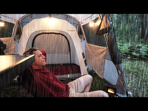 SOLO Camping In The RAIN Far Away From Trouble Cozy RELAX Focus STUDY SLEEP ASMR