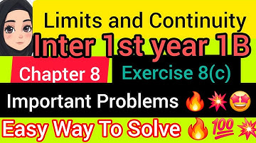 Class 11 Limits and Continuity | EXERCISE 8(c) Problems💥Maths||Important Questions for Board Exams