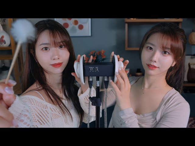 ASMR 쌍둥이에게 쉴 새 없이 귀마사지와 귀청소 받으러 오세요👂notalking