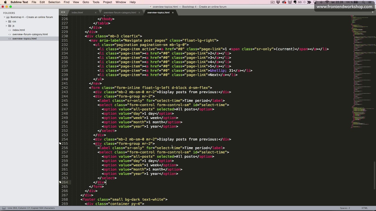 Bootstrap 4: Create an online forum – Filter/sorting widget and ...