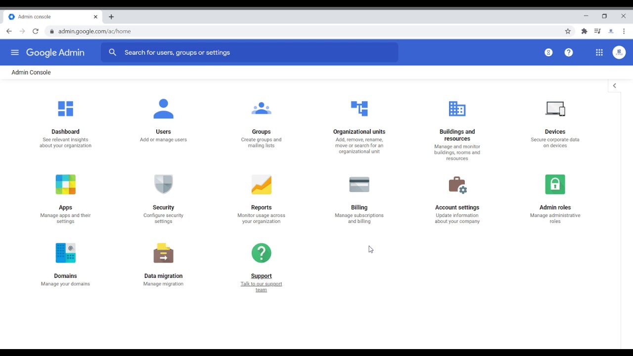 google workspaces admin