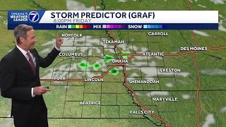 Storms develop this evening near Omaha