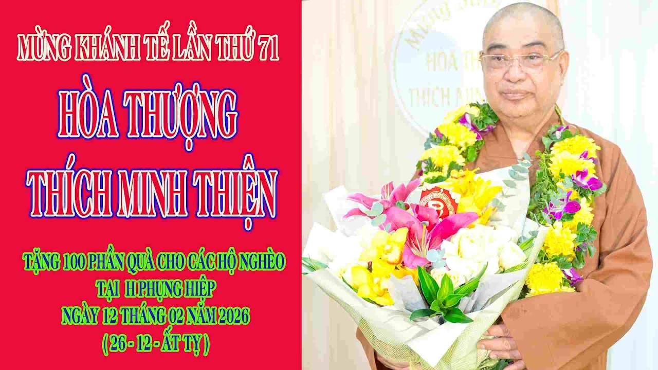 Hòa Thượng Tặng 50 phần quà các hộ Nghèo Tại Huyện Phụng Hiêp Tỉnh Cần Thơ