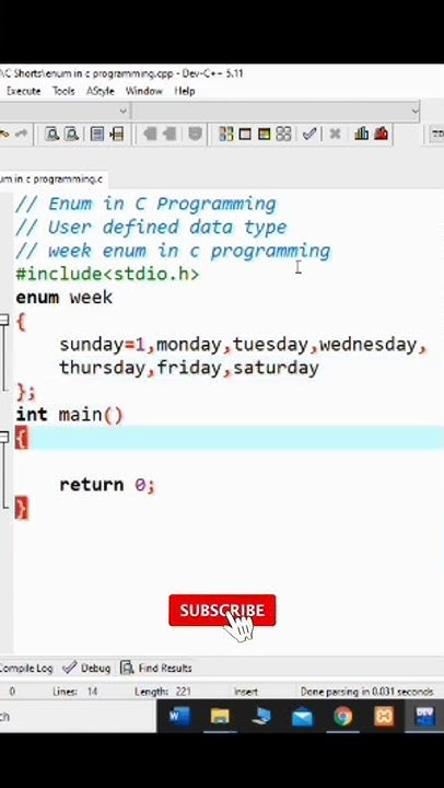 #94 Enumerations in C Programming | What is Enumeration | C Programming ...