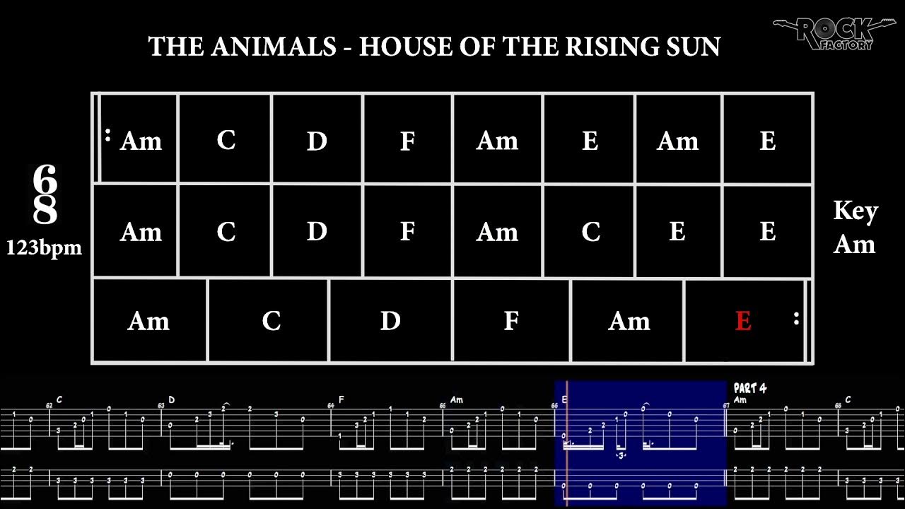 Animals house of rising аккорды