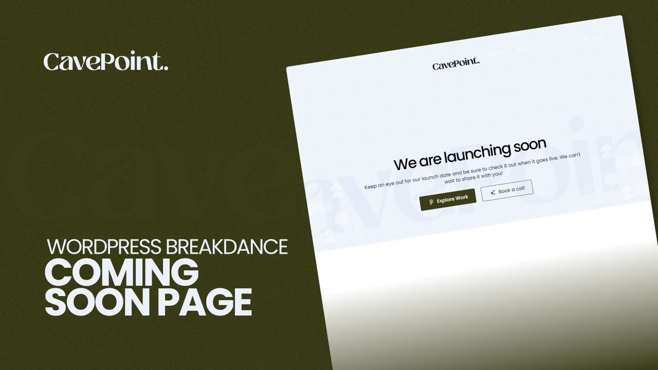 Coming Soon Page - Breakdance Builder WordPress Tutorial - YouTube