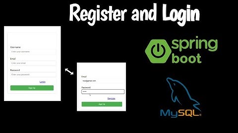 Register and Login Spring boot project using STS and vs code with MYSQL Database and React js