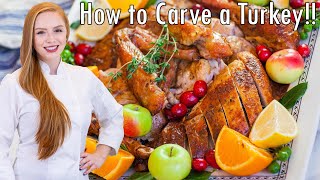 How To Carve a Turkey Like a Pro!! EASY, Step-by-Step Instructions!
