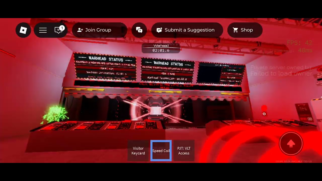 Warhead access fusion reactor laboratory roblox 