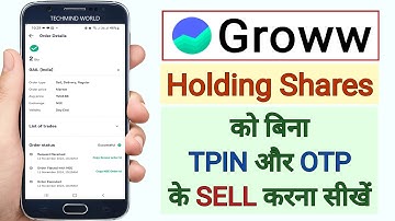 How to sell stocks without TPIN in Groww App | Groww में बिना TPIN के Shares कैसे बेचें |