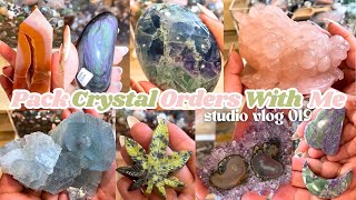Pack Crystal Orders with Me | Crystal Studio Vlog 019 | #coldbrewcrystals
