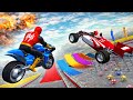 Spider-Man Impossible Bike Mega Ramp 😱 Insane Jump Crash!
