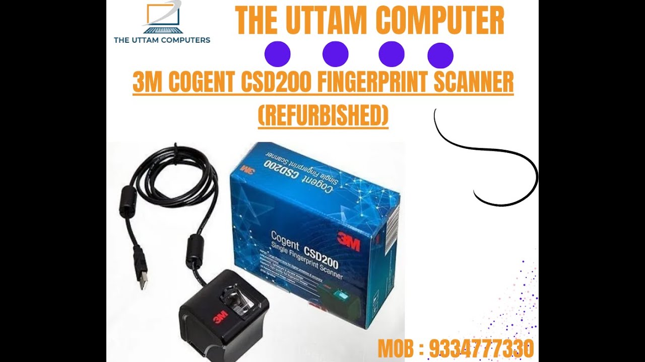3M Cogent CSD200 Fingerprint Scanner (Refurbished) - YouTube