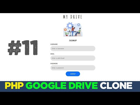 Online drive app with Javascript & PHP #11 | Google cloud clone | Quick programming tutorial